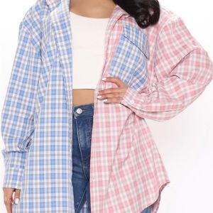 Fashion Nova Plaid Button Down